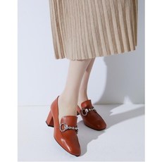 질스튜어트 슈즈(이월) 20SS 질스튜어트 뉴욕 슈즈 JKSO0E359W2 글래스 브라운 크리스탈장식 양가죽 로퍼힐 (굽높이 : 6 cm)_A6F5