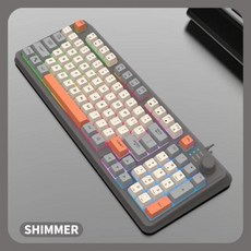 기계식 게이밍 키보드 RGB 라이트 게이머 키패드 94 키 USB 포트 핫스왑 유선 키패드 노트북 데스크탑 K82, 없음, 2) shimmer