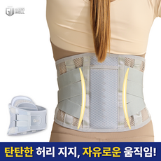가드웰 편안한 허리고정 남녀공용 허리보호대, 그레이, 1개