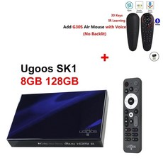 셋톱박스 셋톱 암로직 8GB 와이파이 와이드바인 스마트 돌비 128GB 6 1000M 박스 11 DTS TV S928X K BT5 2 L1 SK1 지지대 안드로이드 Ugoos, SK1 add G30S, Eu 플러그, 1개, 8) Eu 플러그 - SK1 add G30S-Set T