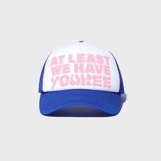 유희 YOUHEE LETTERING TRUCKER CAP BLUE - 유희모자