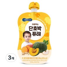 베베쿡 처음먹는 단호박 퓨레, 80g, 6개 - 베베쿡단호박퓨레