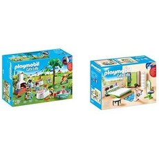 Besuchen Sie den PLAYMOBIL-Store 플레이모빌 City Life 9272 집들이 파티 조명 효과 포함 독일출고-538211, 단일옵션, 04.침실 세트