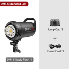 JINBEI DMII 스튜디오 스트로브 플래시 라이트 5500K 사진 모노라이트 2.4G 무선 15W 모델링 램프 웨딩, 02 600W, 1개