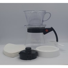 [KALITA]칼리타 드립세트 101D 1~2인용(드리퍼 드립서버300ml 뚜껑 드립필터40매 드리퍼받침대 10g계량스푼)