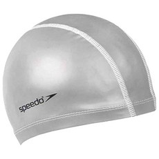 Speedo Ultra Pace 成人合成泳帽 - 舒適柔軟，一片式剪裁, F, 銀色, 1個