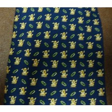 Salvatore Ferragamo Men's 100% Silk Neck Tie 2-RINGO CR Made in Italy Blue/Gold
