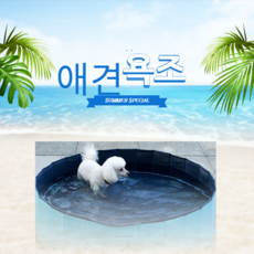 에코벨 프리미엄 애견수영장 강아지수영장 애견욕조 펫풀 특대형(160X30), 블루