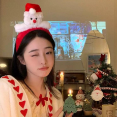 블랙체리 크리스마스 파티 머리띠