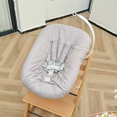 아기흔들의자 자동 블라썸즈 바운서 베이비 요람 안락 신생아 전동 침대 재우기 수면, 1. 밝은 회색(후크포함)