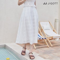 JJ지고트 글리터 체크 플레어 스커트 GP6P0SK641
