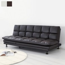 마켓비 AMBO 3인 멀티 소파베드 카우치형 소가죽, 블랙브라운 2261.9070