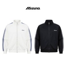 [당일발송] 미즈노 RUNBIRD TRACK JACKET 캐주얼한 트랙 자켓(아이보리 블랙)