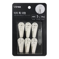 이지톡 대형 6입 벽지핀 액자걸이 벽후크 벽걸이행거, 6개