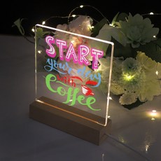 [개미상회] DGITEM LED아크릴조명 DIY 무드등 보드마커 마카펜 네온사인 간판, 아크릴LED조명(마커펜6종패키지)