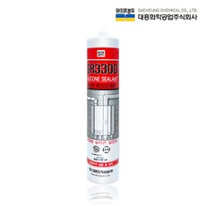 (주)대흥화학 내열실리콘 SR3300 카트리지타입 300ML 회색, 10개