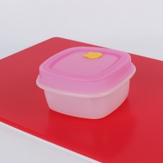 냉동실 냉동고 정리 냉동밥 보관 전자레인지 용 정사각 실리콘 밥 용기, 빨강, 1개, 1개