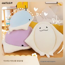 가오리 뽀글이 오션 데블 애니멀 쿠션 소파 쿠션, 자주색요어, 40cm(0.4kg)
