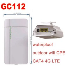 GC112 야외 방수 와이파이 라우터 4G CPE Lte 무선 산업|모뎀, 1개, With EU plug, 단일