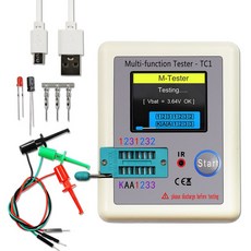 LCR-TC 성능 트랜지스터 미터 다이오드 부품 테스터기, 1개