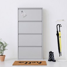 마켓비 BALJAN 신발캐비넷 4단 6551350, 라이트그레이