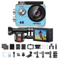 AKASO EK7000 4K WiFi 30 HDMI 1050 액션 카메라 2000만 화소 수중 카메라 탑재 외부