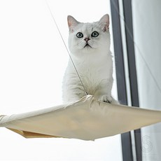 고양이 창문 거치대 고양이창틀해먹, 아이보리, 1개