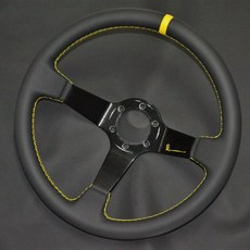레이싱 휠 거치대 시트 게임 자동차 딥 디쉬 SP 스웨이드 가죽 스티어링 랠리, 1개, 2.Real Leather