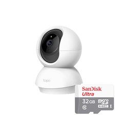 티피링크 Tapo C211 C210 300만화소 초고화질 스마트폰 원격회전 가정용 CCTV 실내용 홈캠 무선 펫캠 반려동물 강아지 홈카메라, Tapo C210 ((TC71)+32GB SD카드, 1개