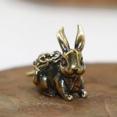 황동토끼 모형 2.7cm DIY 복토끼 열쇠고리 팬던트