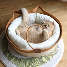 헤라우스점핑 고양이 소쿠리 바구니 하우스