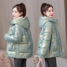 MOSAIRATION여성용 하이넥 숏 패딩 겨울 경량 점퍼