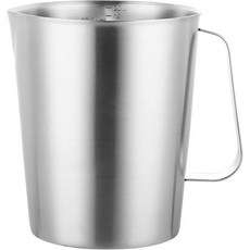 3071156 제빵 계량컵 베이킹 이유식 조리 WOMLEX 스테인레스 304 눈금 포함 내열량배 2000ml 대용량 거품컵 스케일 커피죠 밀크티 업소용 304스테인레스, 1개