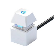 IT 컴퓨터 본체 파워 사각 외부 전원 스위치 버튼, 화이트, 1개