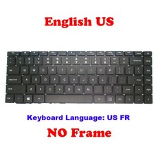 노트북용 미국 FR 키보드 (ESC 긴 키) FEEDME F7 PRO MB3081006 YXT-NB93-149 93-149 영어 프랑스어 블랙, 02 English US, 02 English US, 한개옵션1