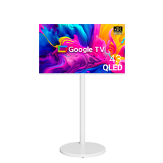 무빙큐빅스 스마트 4K UHD QLED 43인치 삼탠바이미 화이트에디션 스탠딩 이동식 TV 삼텐바이미 중소바이미 109cm/43인치 GSQBX43UHD-A1 스탠드형 방문설치 상품 이미지
