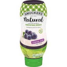 Smuckers 내추럴 레드 라즈베리 짜낼 수 있는 과일 스프레드 538.6g19온스 12팩