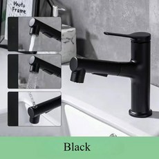 화장실수전 디스플레이 욕실 세면대 대야 현대 디지털 수도꼭지 변기 샤워헤드, B Black