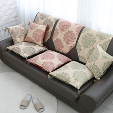  이솔홈 싸리 쇼파등커버 쇼파 방석 쿠션 세트 (솜포함) 