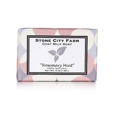Stone City Farm 스톤 시티 팜 로즈마리 민트 산양 우유 비누 142 g, 142g