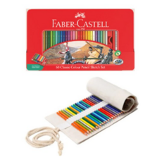 파버카스텔 유성 일반 색연필 60색 + 색연필 롤 파우치, 1세트