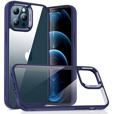 ESR Clear Hybrid Case Compatible with iPhone 12/iPhone 12 Pro [Hard Back & Soft Frame] [Shock-Resist, 04Blau