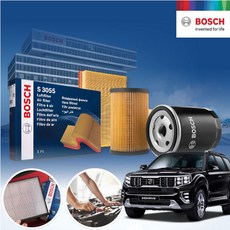 모하비더마스터 3.0 디젤 BOSCH 에어크리너 오일필터 2종세트 8L 필요 a2459+o100 KPT-5560265 cs02069, 1개