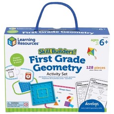 Learning Resources 幾何圖形學習寶盒, Skill Builders! 128個組件, 6歲+, 1盒