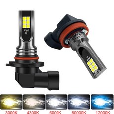 아주 밝은 자동차 안개등 H8 H11 LED 전구 H16 JP 9005 HB3 9006 HB4 주간 운전 러닝 라이트 12V 24V 6000, 01 01 9006/hb4, 01 01 25000K White