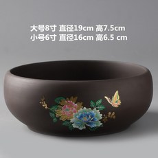 이움 꽃화분대도자기 수선화 독창적 개성 물에 놋쇠 허브를 담그다 그릇 연수련 금전초 연꽃 한 잎 큰사이즈 라지, 자사 수배 화분 -모란