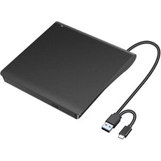 hyripe 노트북용 하이프 외장 CDDVD 드라이브 Ultra Slim USB 3.0 Type C DVD 플레이어 휴대용 CD + RW 디스크 ROM 버너 리더 노트북 PC Wi