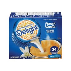 International Delight Coffee Creamer Singles French Vanilla 24 C 인터내셔널 딜라이트 커피 크리머 싱글 프렌치 바닐라 24, 312ml, 1개