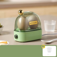 가정용 계란 스티머 기숙사 소형 휴대용 자동 전원 끄기 미니 싱글 아침 식사 기계 빵 주방 1, green, 1개
