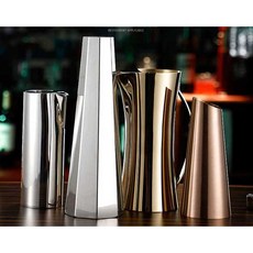 스텐 물 주전자 서빙 2리터 1.5리터 물병 레스토랑 오마카세, 1개, 31. 금색 두꺼운 1500ml 경사